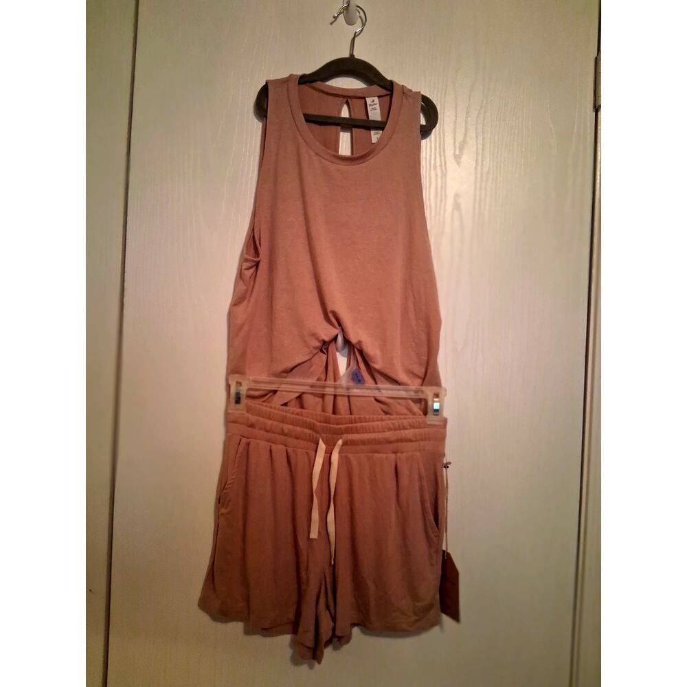 NWT 2-piece Glyder loungewear set w/ knotted open-back tank Size S